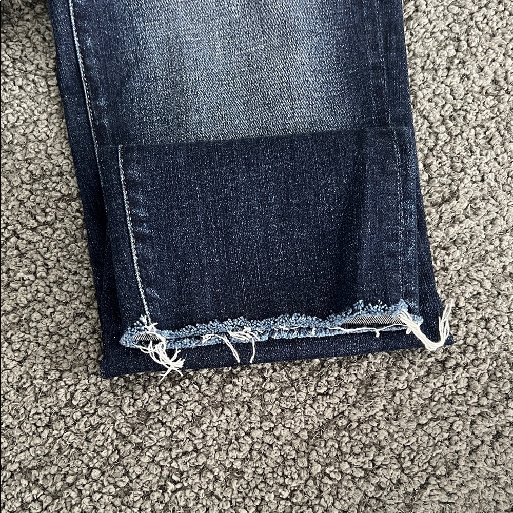Buckle Dark Indigo Ankle Crop Jeans - Blue - Picture 5 of 5